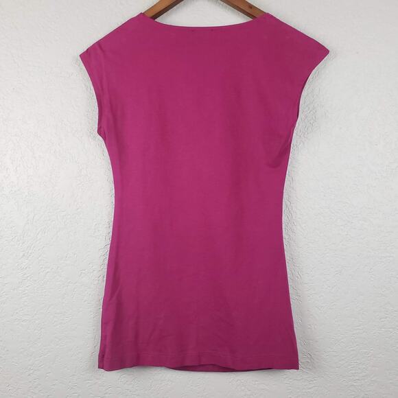 Theory V Neck Faux Wrap Tunic - S - Picture 4 of 5